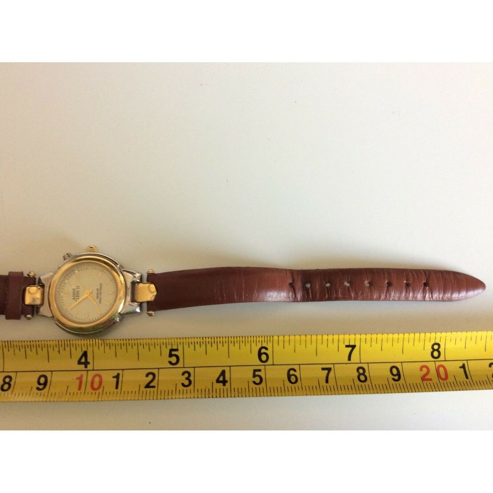 Anne Klein 11 Instalite Genuine Leather Watch Gold - Picture 7 of 8